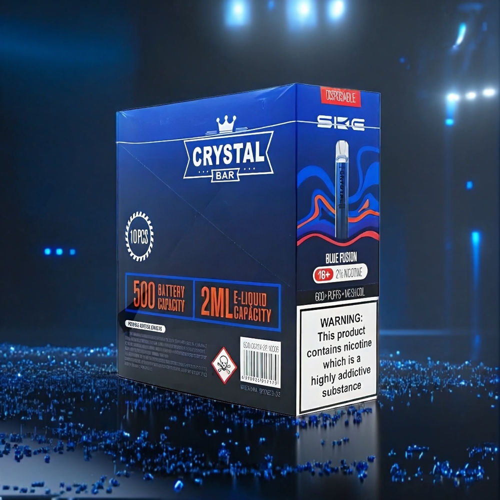 SKE Crystal Bar 600 Vape Belgique Grossiste - Fusion Bleue - 600 Puffs - 20ml