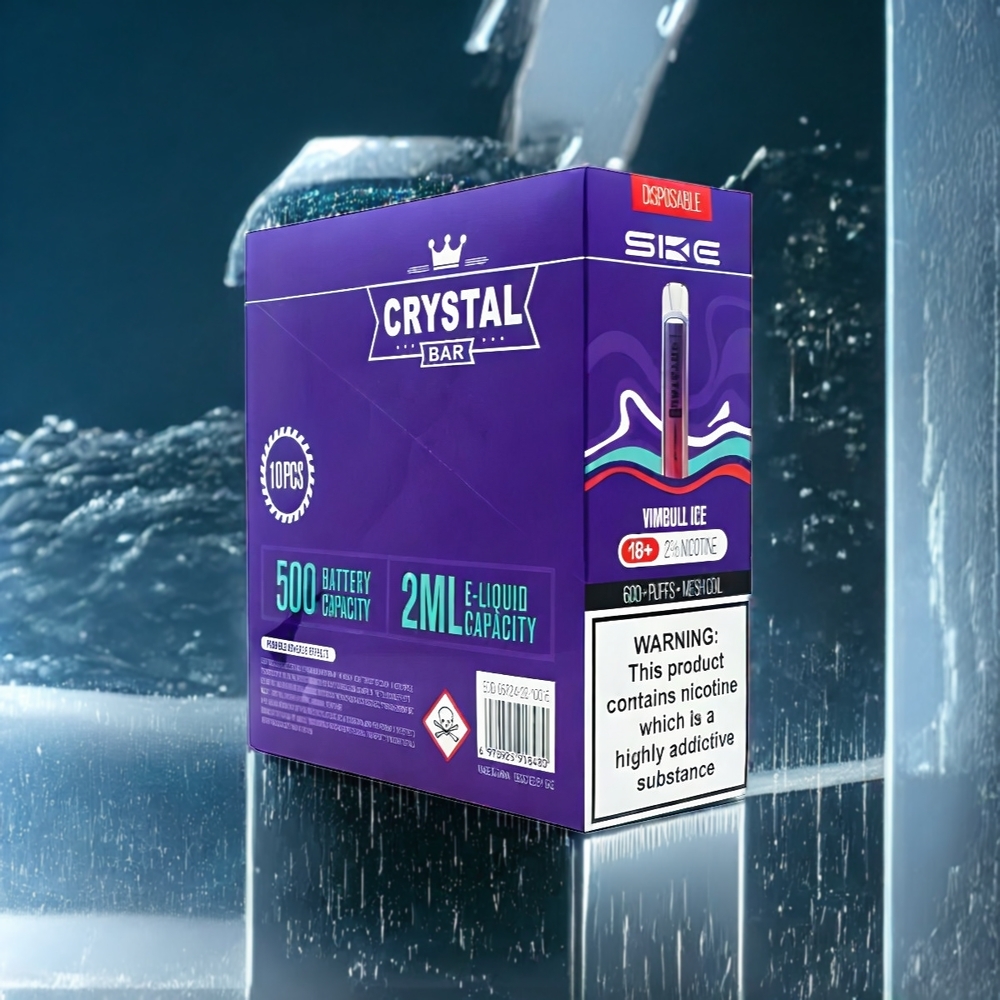 SKE Crystal Bar 600 Vape Belgique Grossiste Glace Vimbull 2 600 Puffs Acier Inoxydable