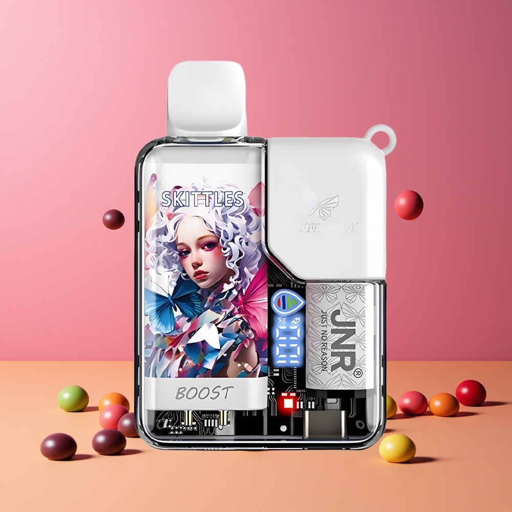 Skittles JNR Butterfly 8500 Puffs 15ml Belgique Grossiste 10ohm Transparent