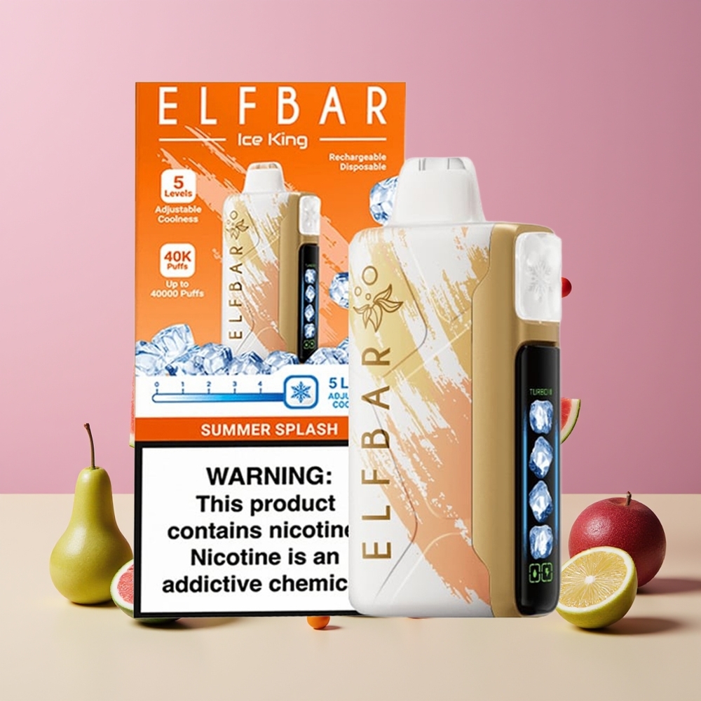 Splash dÉté ELF BAR Ice King 40000 Puffs Belgique Grossiste 20ml 5 Nicotine