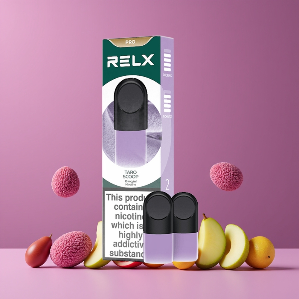 Taro Éclair RELX Pod Pro 19 ml Belgique Grossiste Expérience Ultra Douce  Résistance Optimisée