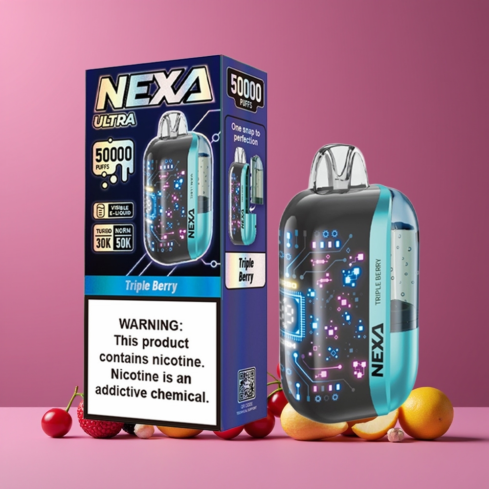 Triple Baies NEXA Ultra 50000 Puffs Belgique Grossiste 20ml 800mAh