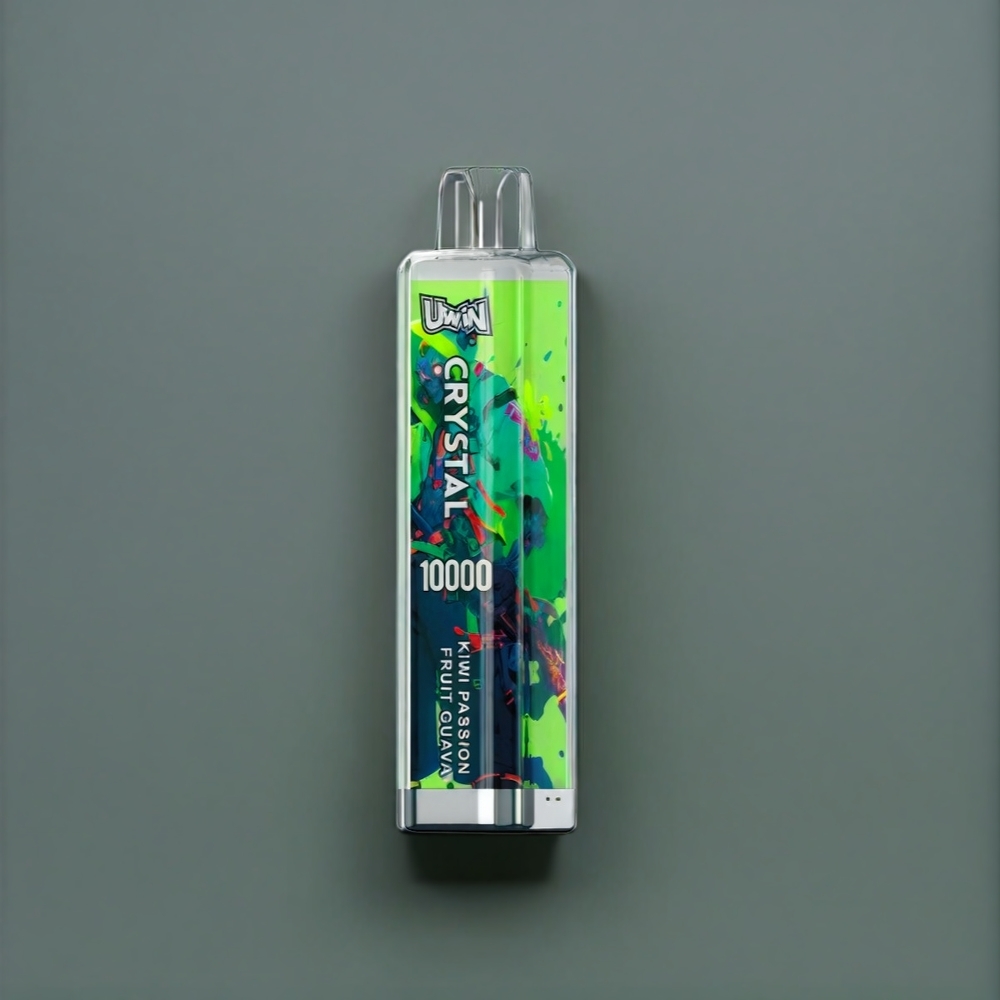 Uwin Crystal 10 000 Puffs Belgique Grossiste Éclairage RGB Kiwi Fruit de la Passion Goyave