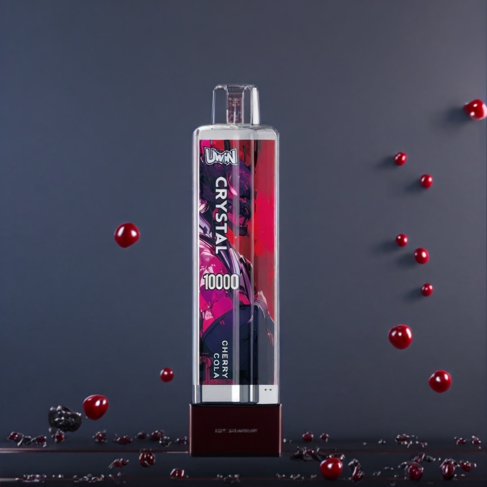 Uwin Crystal 10 000 Puffs Cerise Cola avec Lumières RGB - Belgique Grossiste - 5 Nicotine 18ml