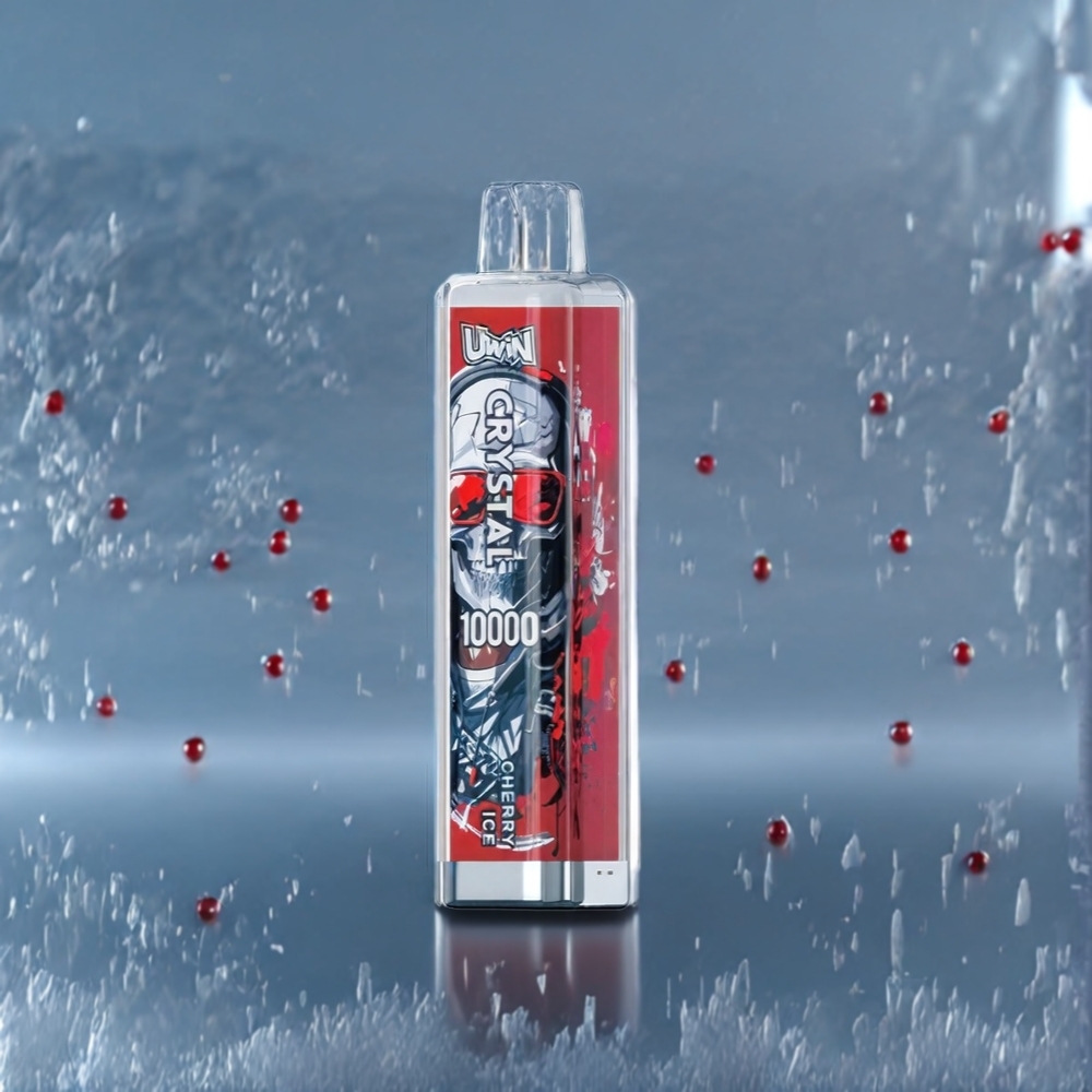 Uwin Crystal 10000 Puffs Cerise Glacée avec Lumières RGB - Belgique Grossiste Nicotine 5 18ml