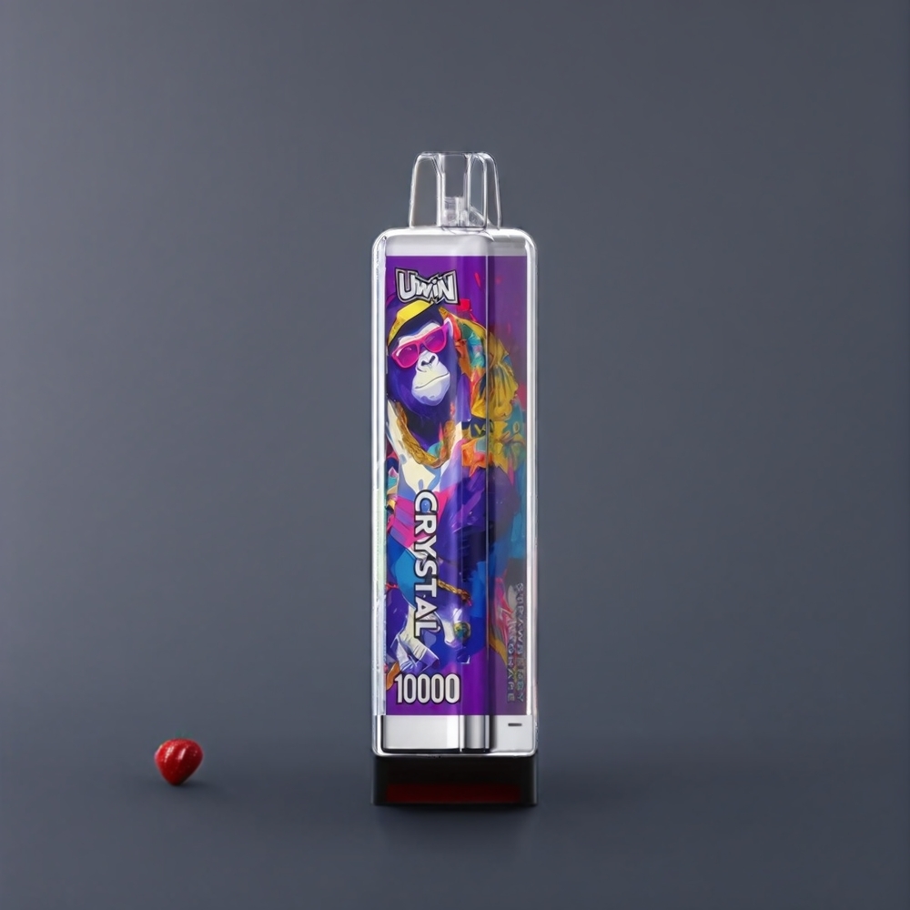 Uwin Crystal 10000 Puffs Vape Fraise Raisin Belgique Grossiste avec Lumières RGB 5 650mAh