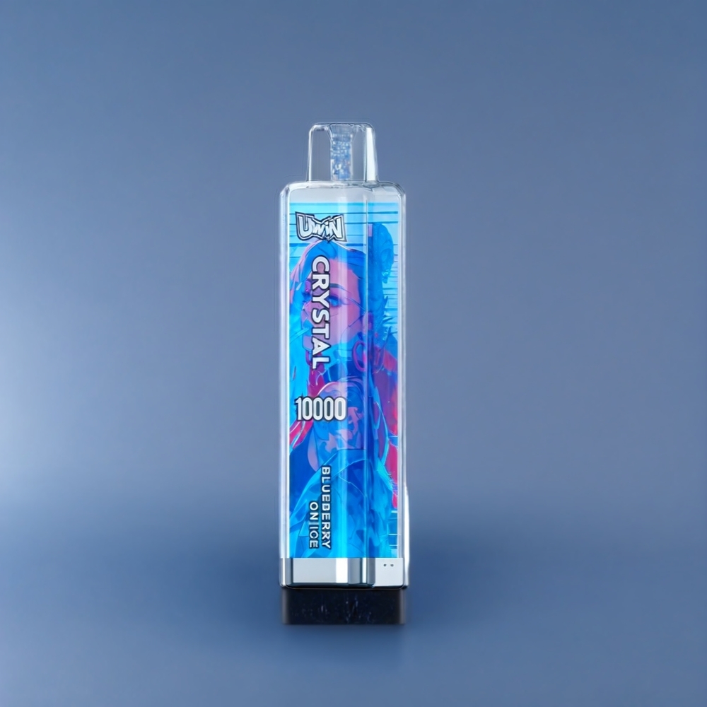 Uwin Crystal 10000 Puffs Vape Myrtille Sur Glace Belgique Grossiste avec Lumières RGB et 18ml