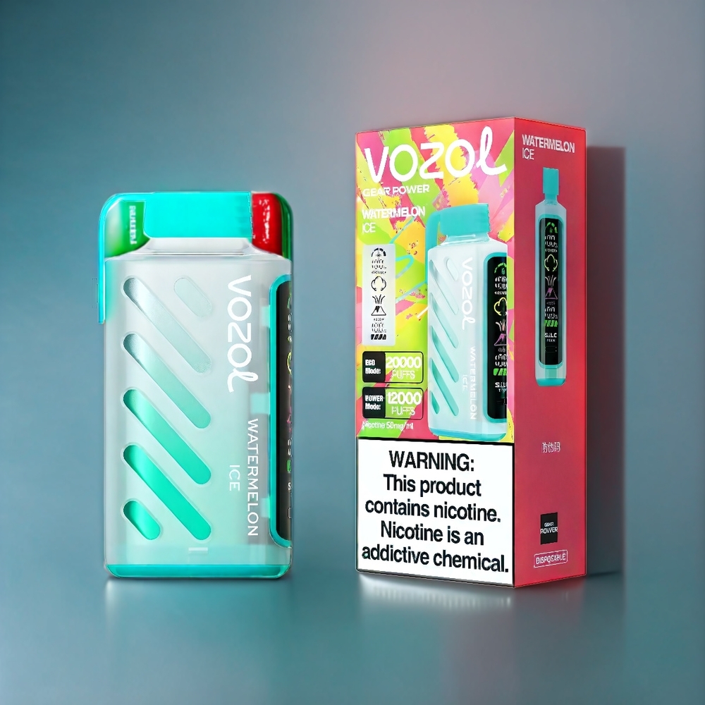 VOZOL Gear Power 20000 Puffs Belgique Grossiste Pastèque Glacée avec SiLC Tech et 20mL