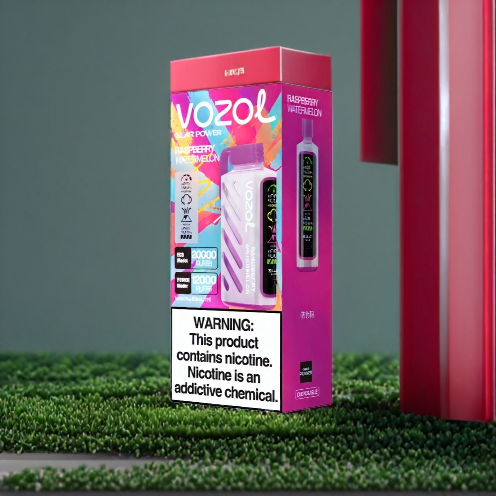 VOZOL Gear Power Belgique Grossiste 20000 Puffs SiLC Tech Dual Mesh Framboise Pastèque