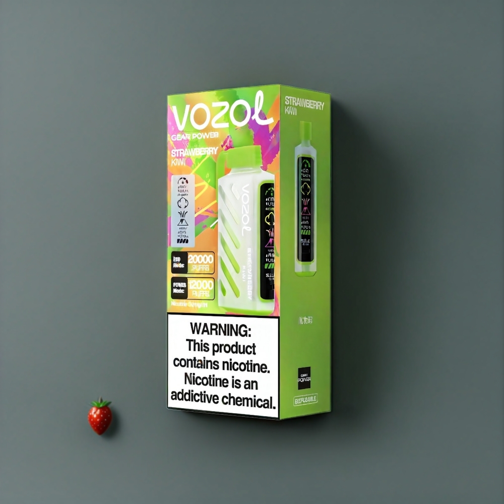VOZOL Gear Power Belgique Grossiste 20000 Puffs Écran Complet 20mL Fraise Kiwi