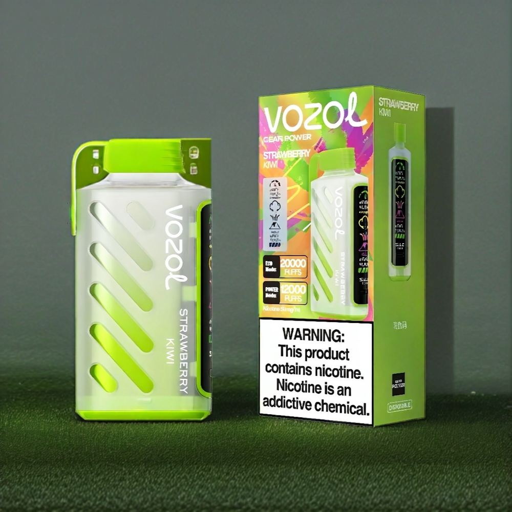 VOZOL Gear Power Belgique Grossiste 20000 Puffs Écran Complet 20mL Fraise Kiwi