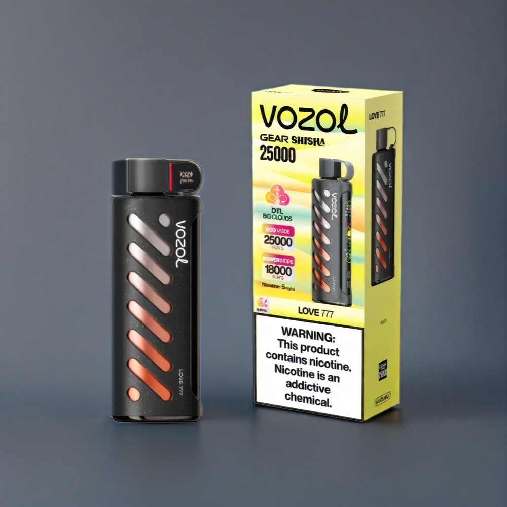 VOZOL Gear Shisha 25000 Puffs Belgique Grossiste - 30 Saveurs Délicieuses Double Mesh Double Modes