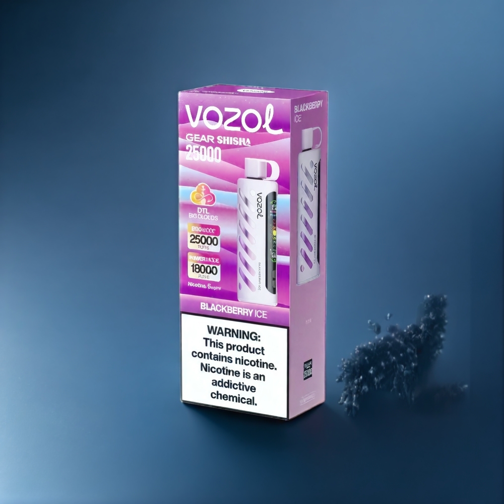 VOZOL Gear Shisha 25000 Puffs Belgique Grossiste - Double Modes  1000mAh Blackberry Glacé