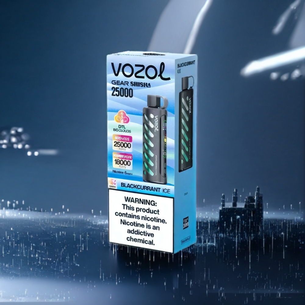 VOZOL Gear Shisha 25000 Puffs Belgique Grossiste Double Modes 1000mAh Glace Cassis