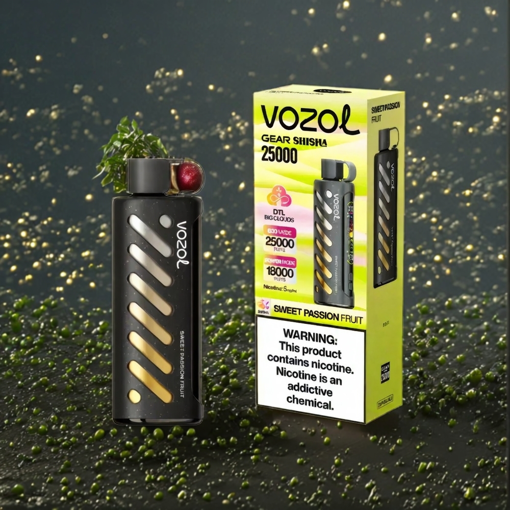 VOZOL Gear Shisha 25000 Puffs Belgique Grossiste Douce Fruit de la Passion et Dual Mesh Dual Modes