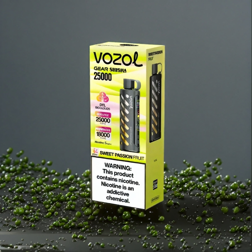 VOZOL Gear Shisha 25000 Puffs Belgique Grossiste Douce Fruit de la Passion et Dual Mesh Dual Modes