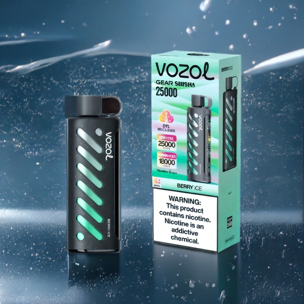 VOZOL Gear Shisha Belgique Grossiste 25000 Puffs Double Modes et Baie Glace