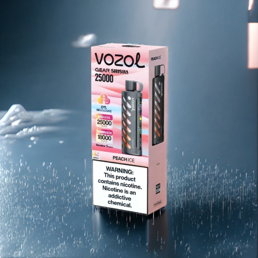 VOZOL Gear Shisha Belgique Grossiste 25000 Puffs Dual Mesh Peach Glace