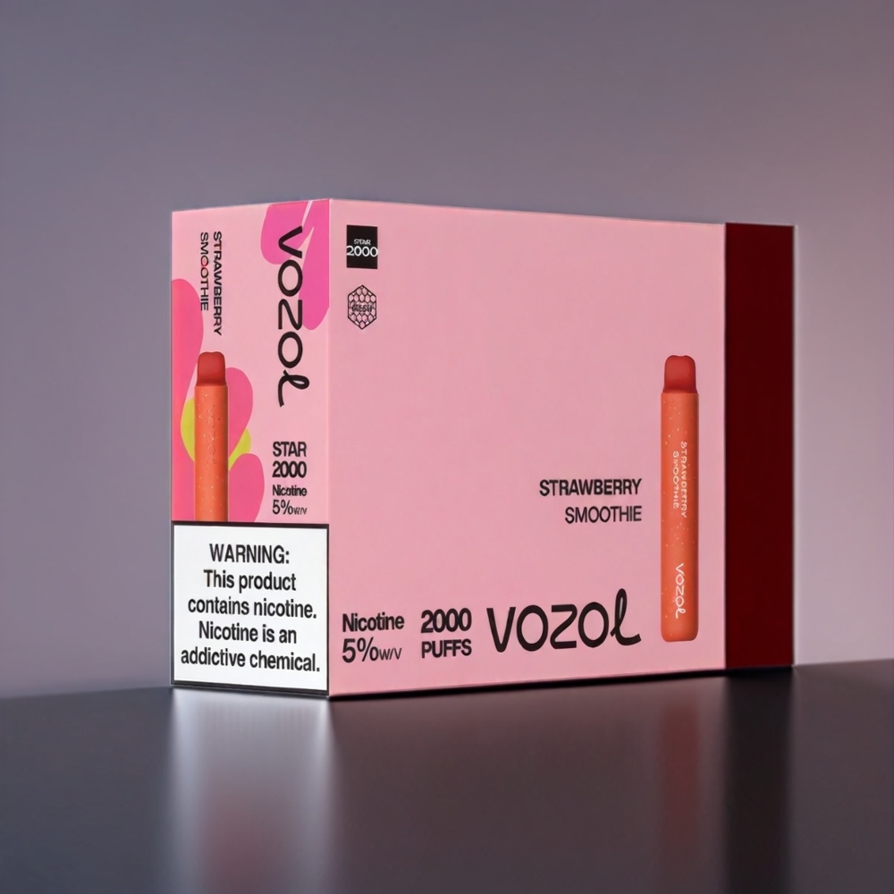 VOZOL Star 20000 Puffs Belgique Grossiste Dual Mesh HD Screen Fraise Smoothie