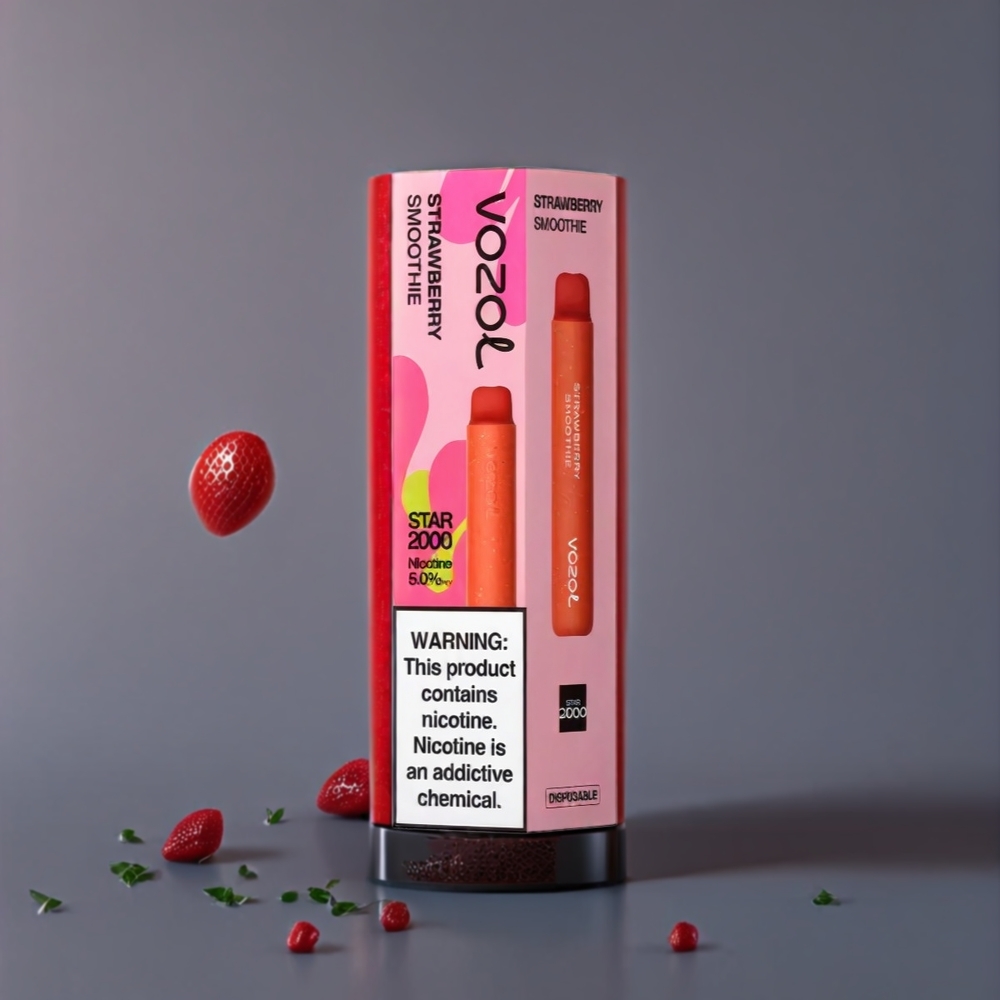 VOZOL Star 20000 Puffs Belgique Grossiste Dual Mesh HD Screen Fraise Smoothie