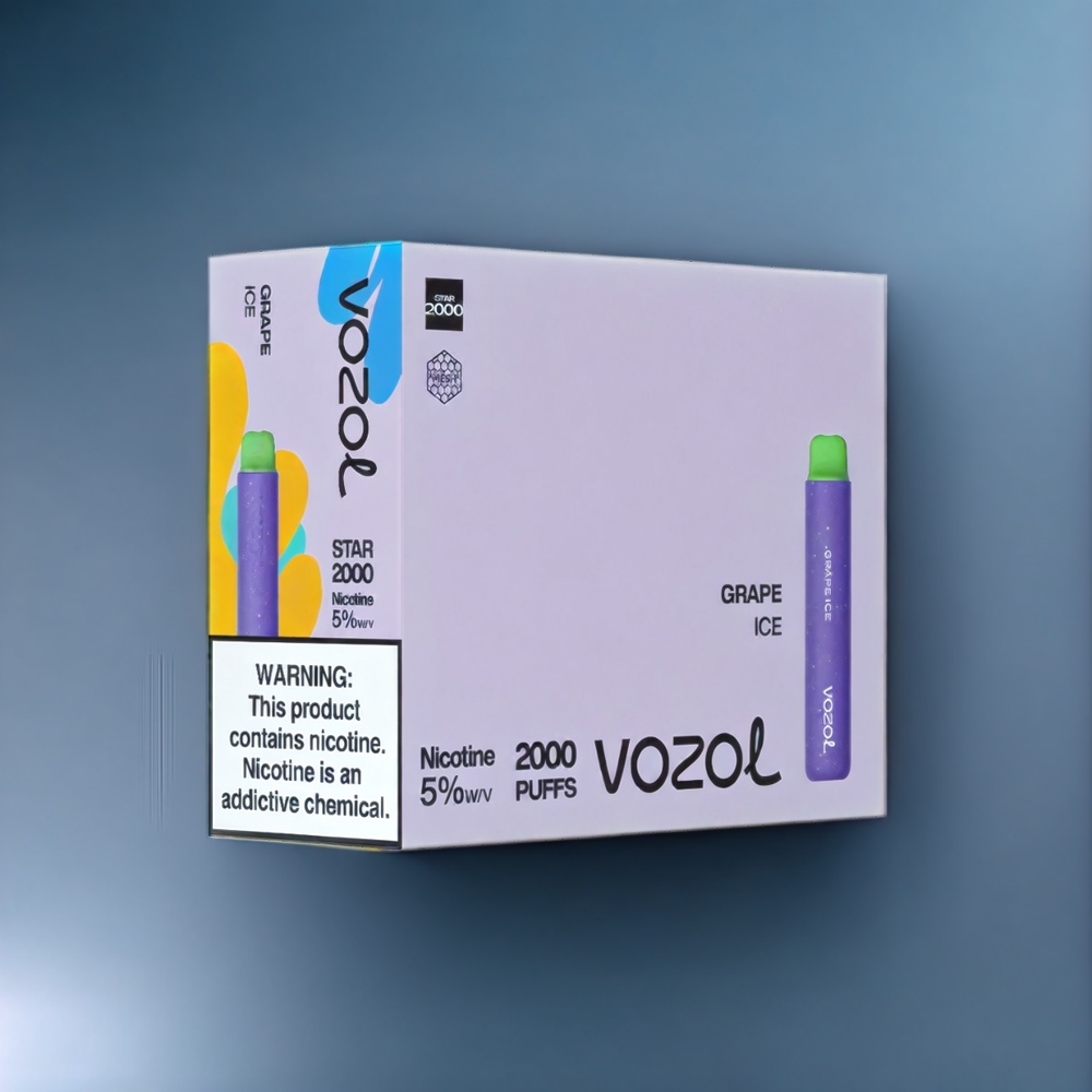 VOZOL Star 20000 Puffs Belgique Grossiste Glace Raisin 22\ Écran HD et Double Mesh