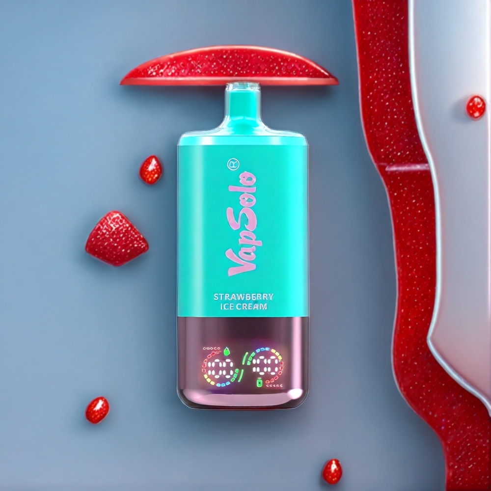 VapSolo Tripe 30000 Puffs Belgique Grossiste 40ml Type-C Fraise Crème Glacée