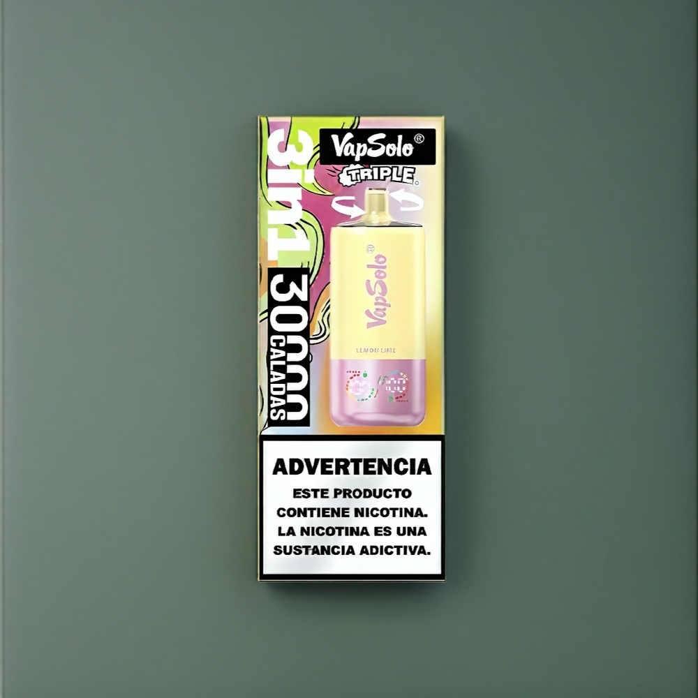 VapSolo Tripe 30000 Puffs Belgique Grossiste Type-C 50 mg/ml Citron Vert Lime