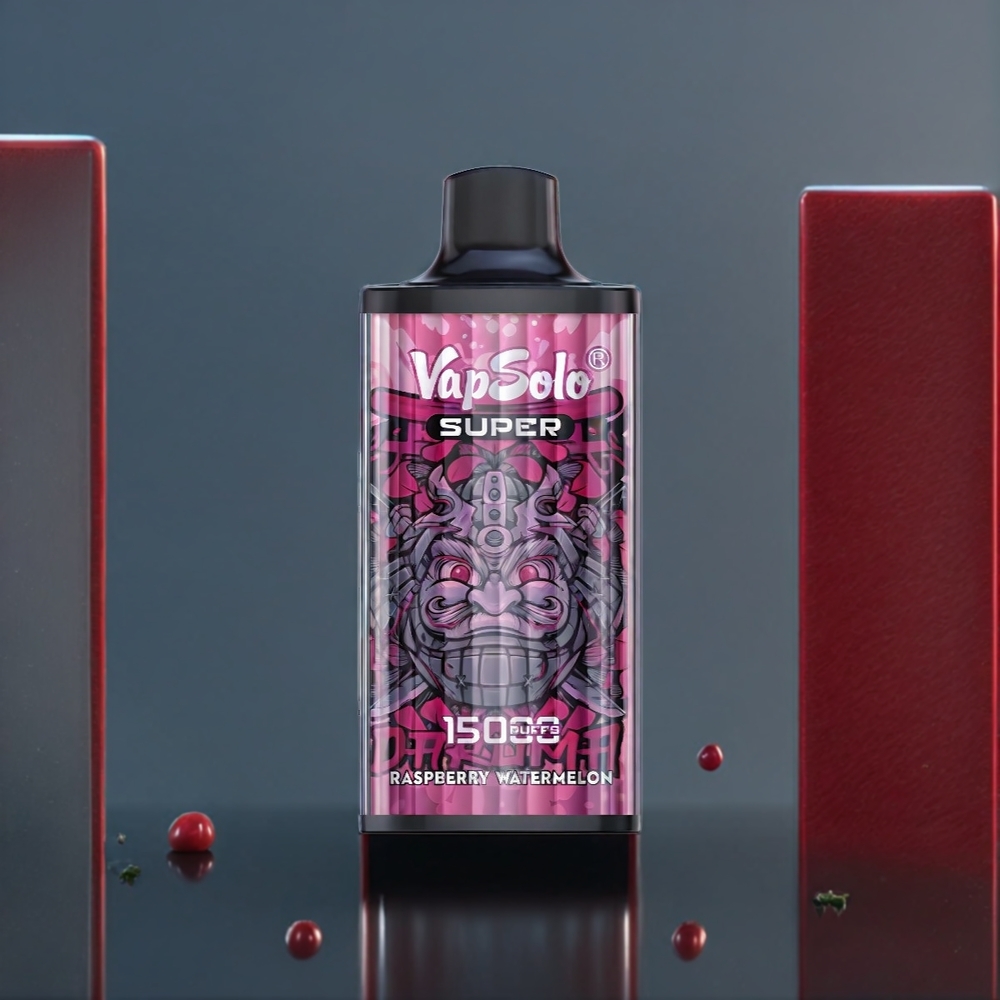 Vapsolo Super 15000 Puffs Belgique Grossiste 40ml 850mAh Framboise Pastèque E-Cigarette