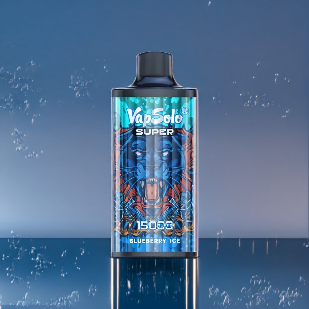 Vapsolo Super 15000 Puffs Belgique Grossiste 40ml 850mah Myrtille Glace