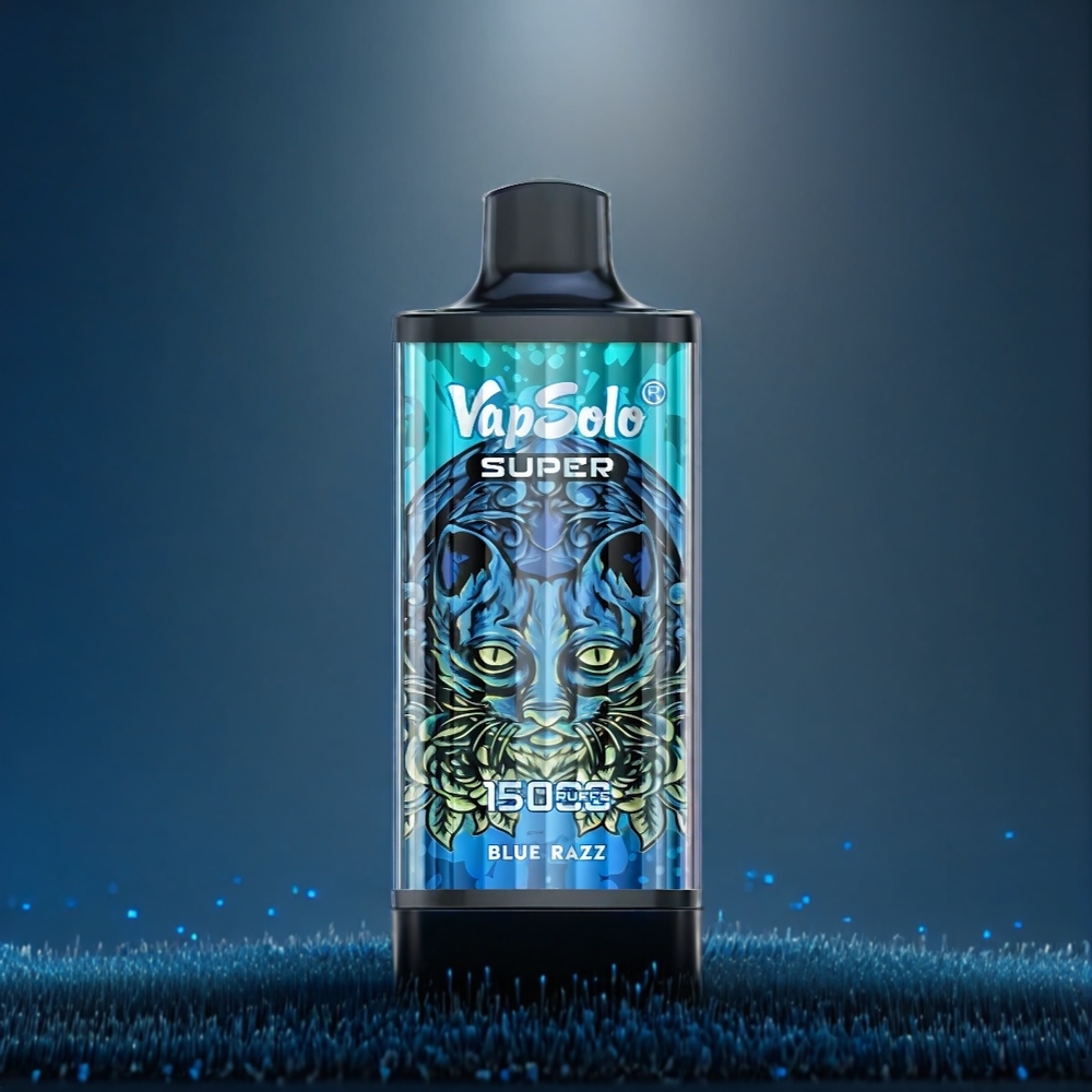 Vapsolo Super 15000 Puffs Belgique Grossiste avec 850mah et 40ml E-Liquid Blue Razz