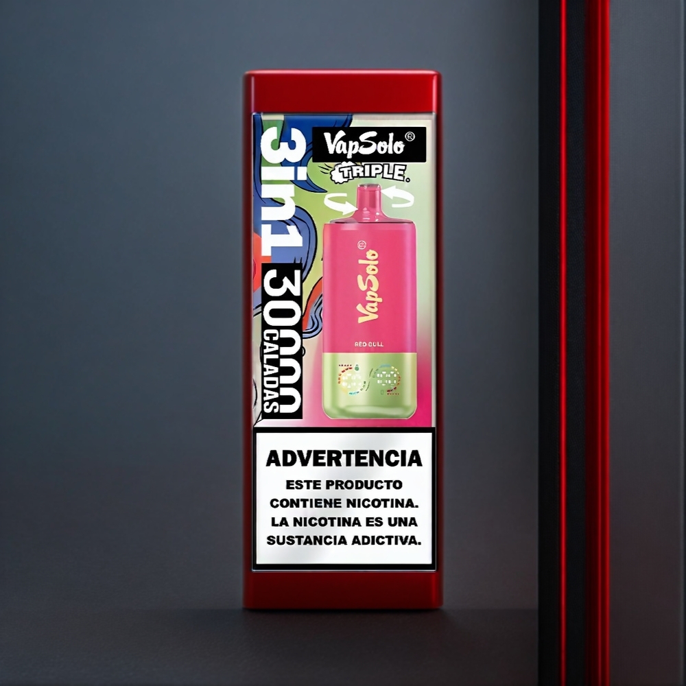 Vapsolo Tripe 30000 Puffs Vape Red Bull Belgique Grossiste 40ml Type-C