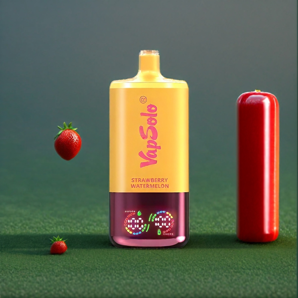 Vapsolo Tripe Belgique Grossiste - 30000 Puffs  Type-C - Fraise Pastèque  Pêche Citron