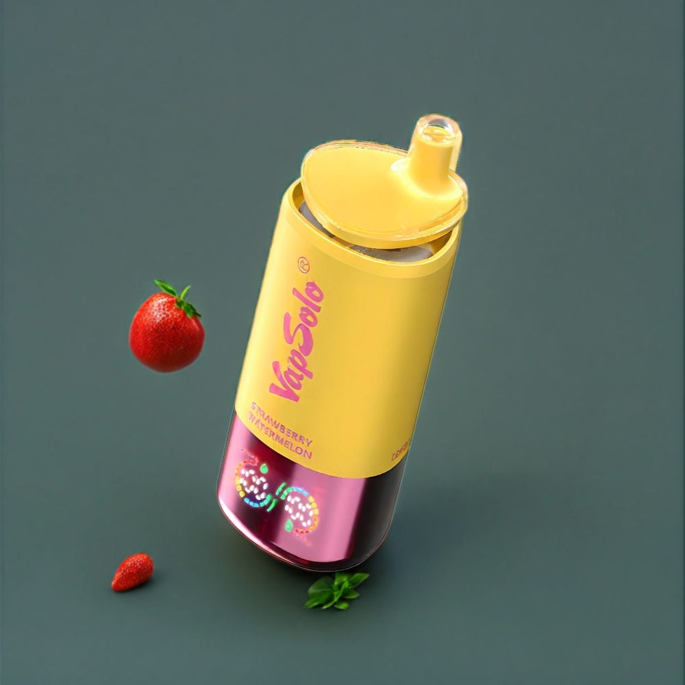 Vapsolo Tripe Belgique Grossiste - 30000 Puffs  Type-C - Fraise Pastèque  Pêche Citron