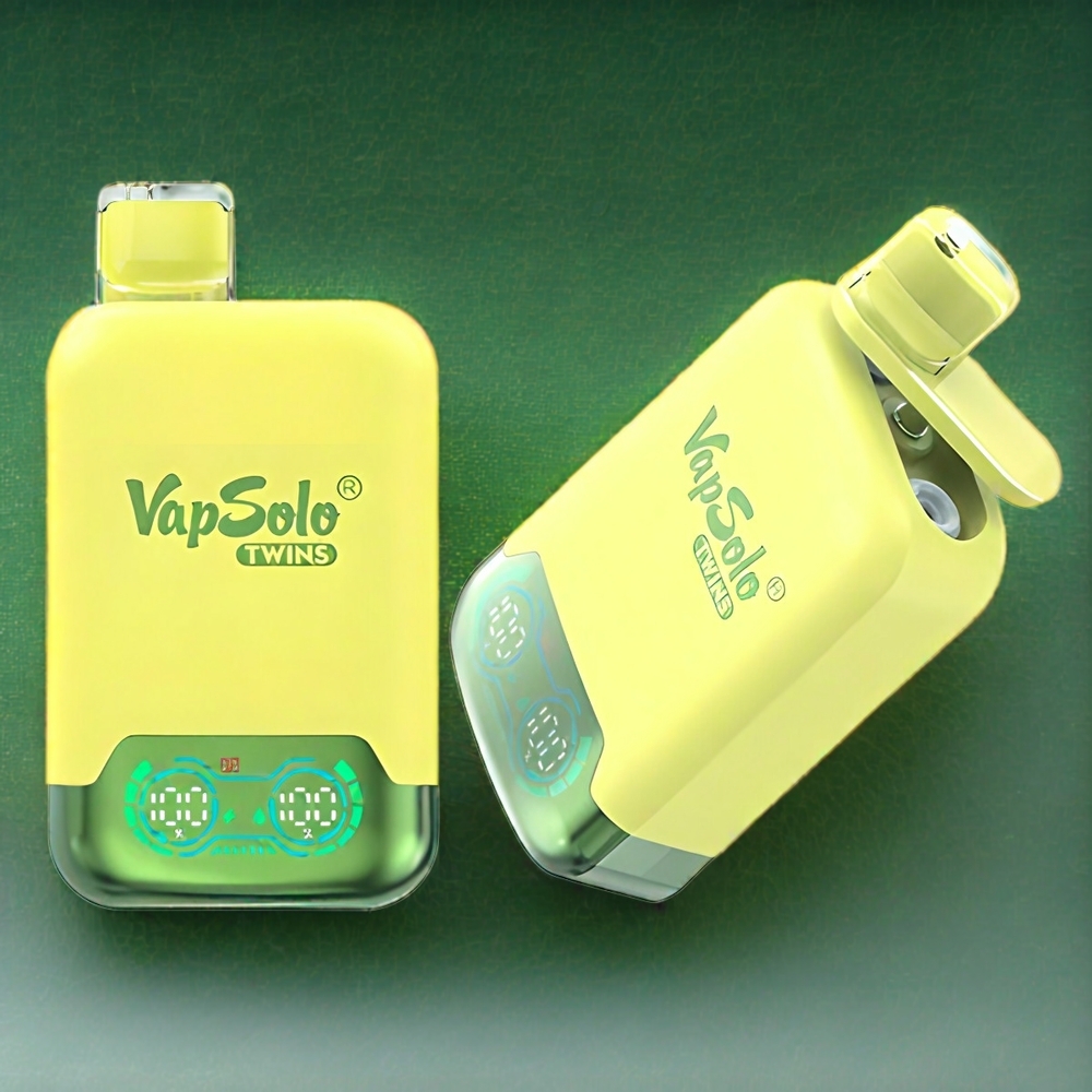 Vapsolo Twins 20000 Puffs Belgique Grossiste 40ml Type-C Ananas Noix de Coco  Pastèque Glacée