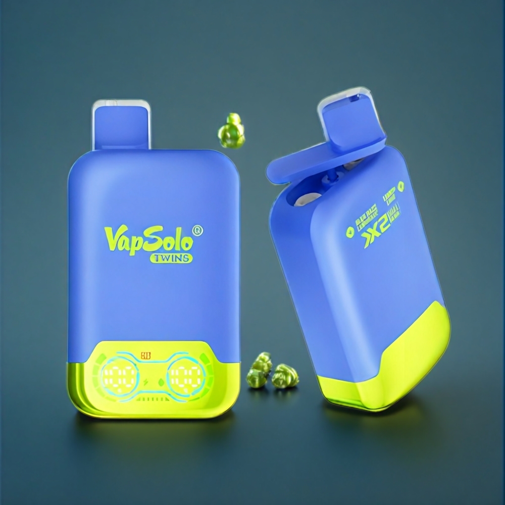 Vapsolo Twins 20000 Puffs Belgique Grossiste 40ml Type-C Bleu Framboise Citronade  Citron Vert