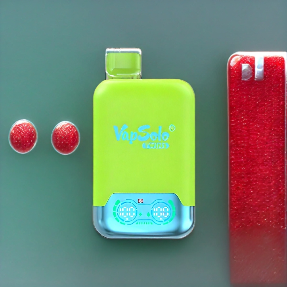 Vapsolo Twins 20000 Puffs Belgique Grossiste 40ml Type-C Fraise Kiwi  Fraise Framboise Cerise Glace