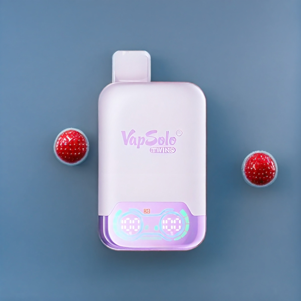 Vapsolo Twins 20000 Puffs Belgique Grossiste Glace Raisin  Kiwi Fraise 40 ml Type-C