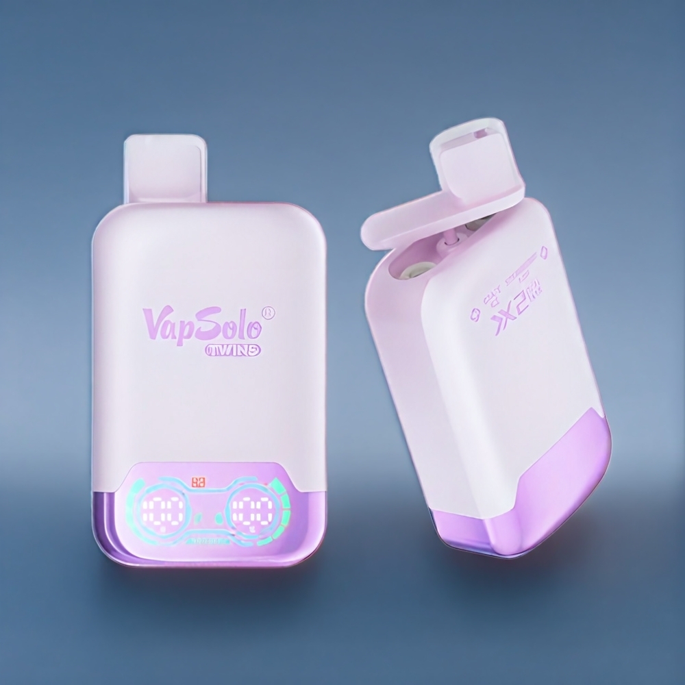 Vapsolo Twins 20000 Puffs Belgique Grossiste Glace Raisin  Kiwi Fraise 40 ml Type-C