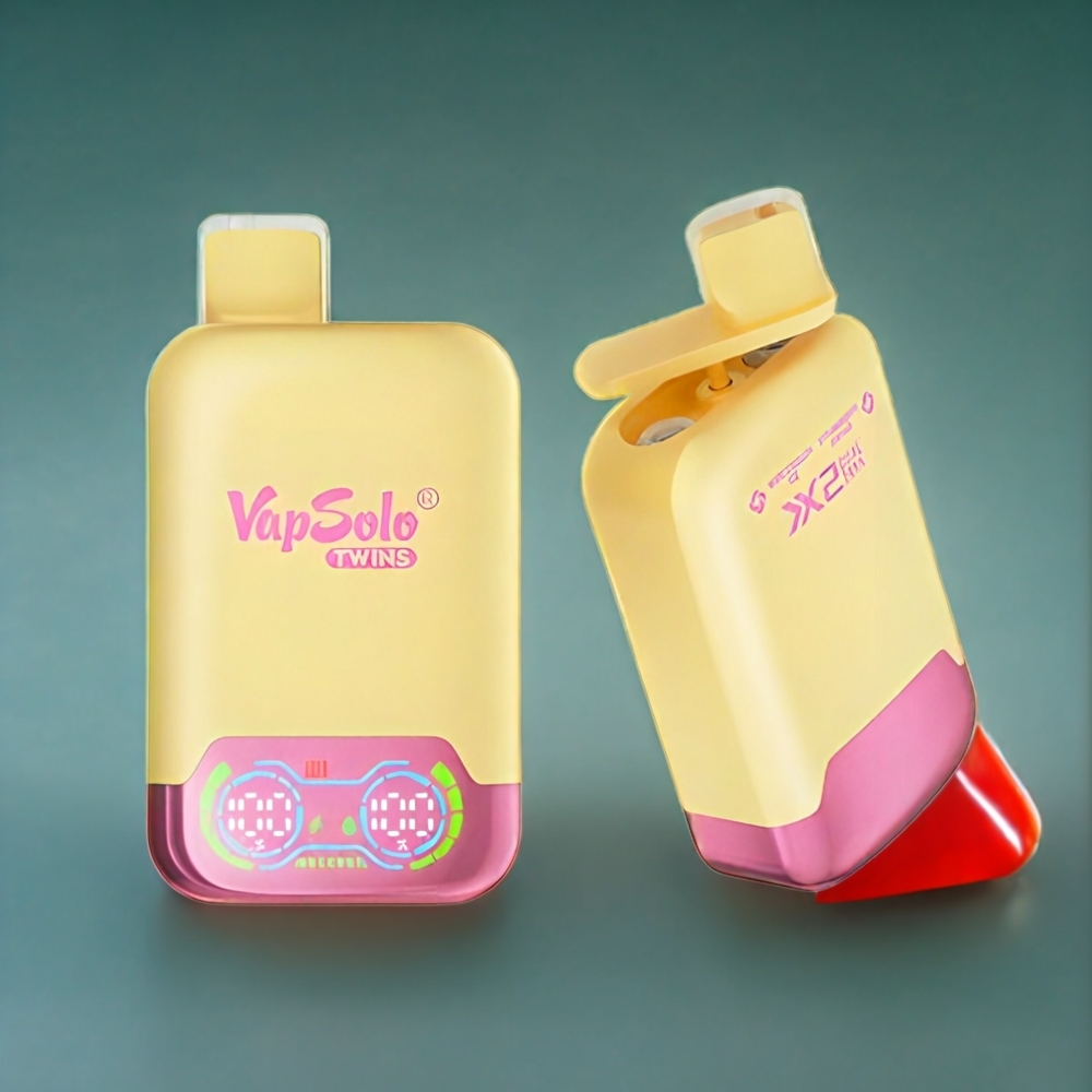 Vapsolo Twins 20000 Puffs Belgique Grossiste Pastèque Glacée  Fraise Mangue 40 ml Type-C