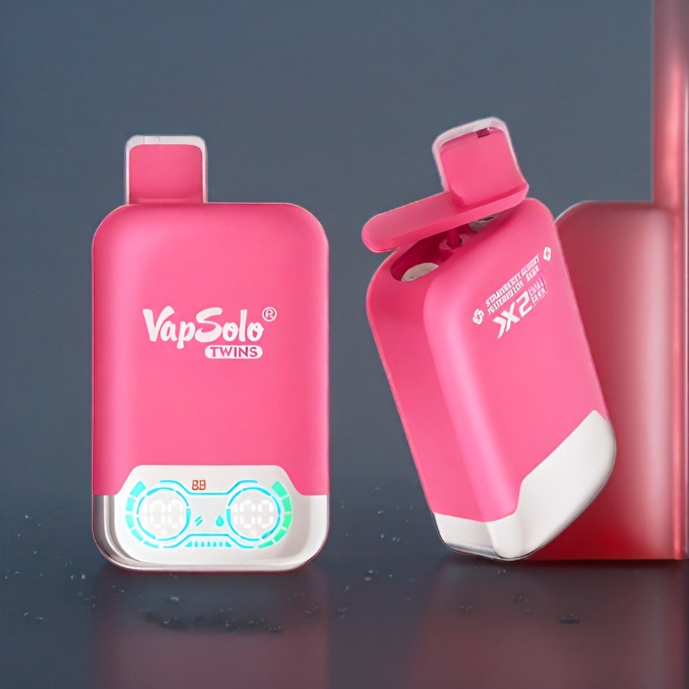 Vapsolo Twins 20000 Puffs Belgique Grossiste Type-C  40 ml Fraise Pastèque  Ourson Gélifié