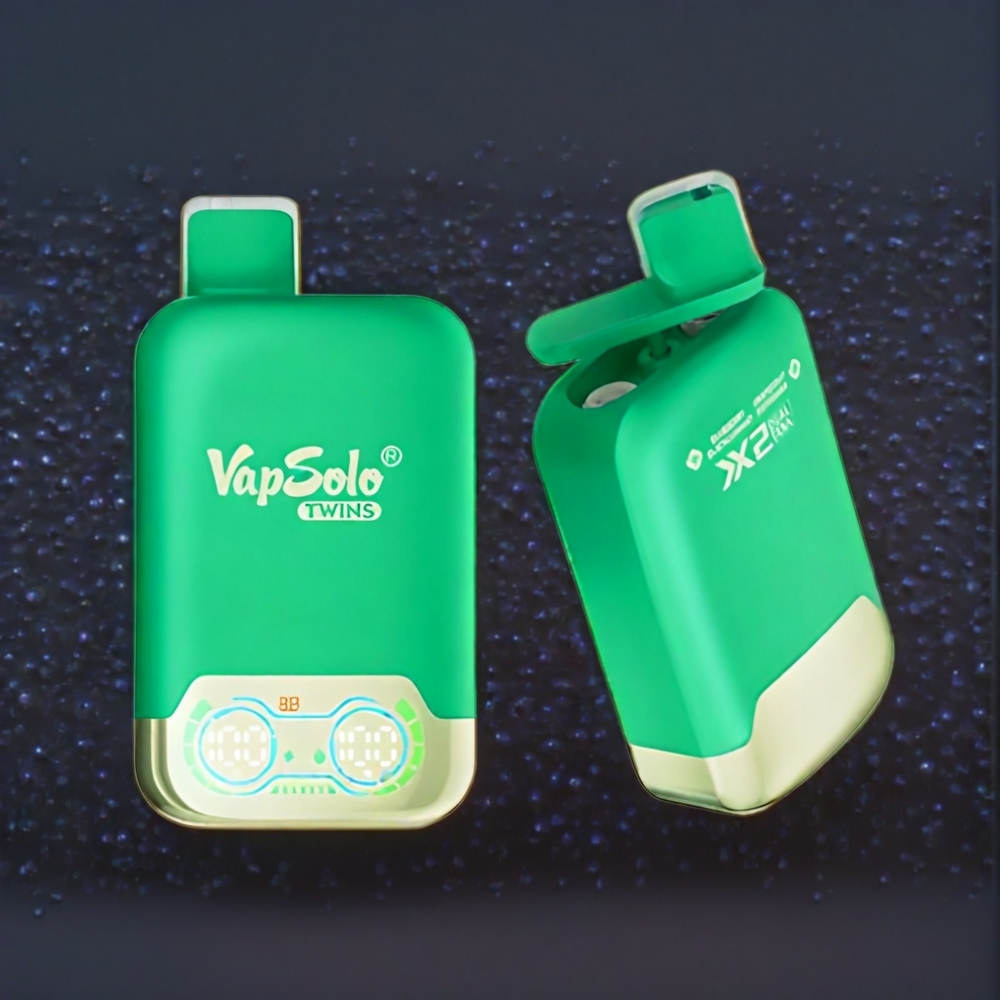 Vapsolo Twins 20000 Puffs Belgique Grossiste avec 40 ml et Type-C Myrtille Cassis  Pamplemousse