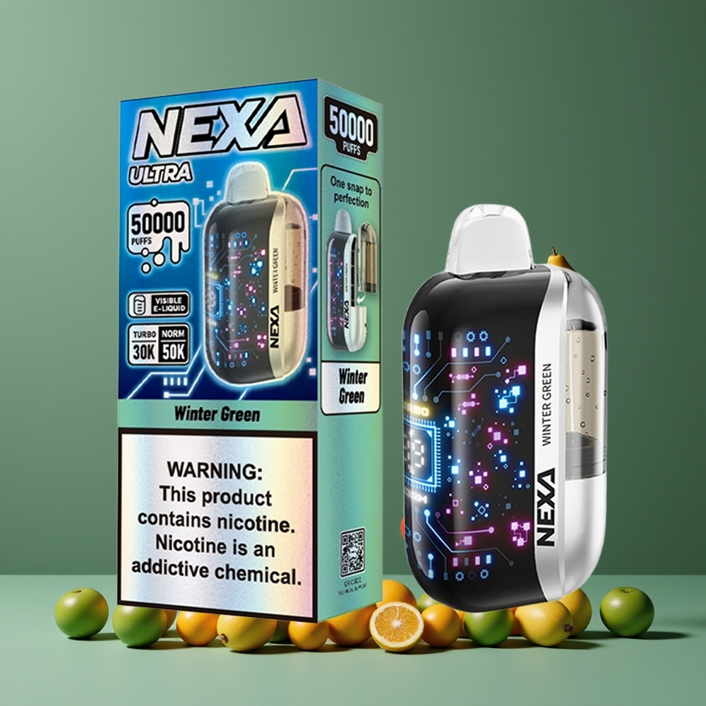 Vert Hivernal NEXA Ultra 50000 Puffs Belgique Grossiste 20ml 800mah
