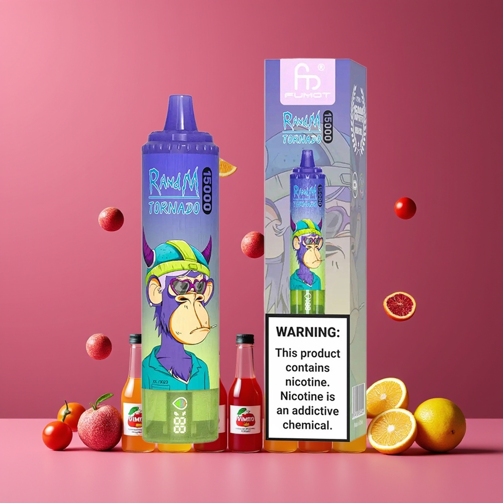 Vimto RandM Fumot Tornado 15000 Puffs 25ml Belgique Grossiste LCD Rechargeable Type-C