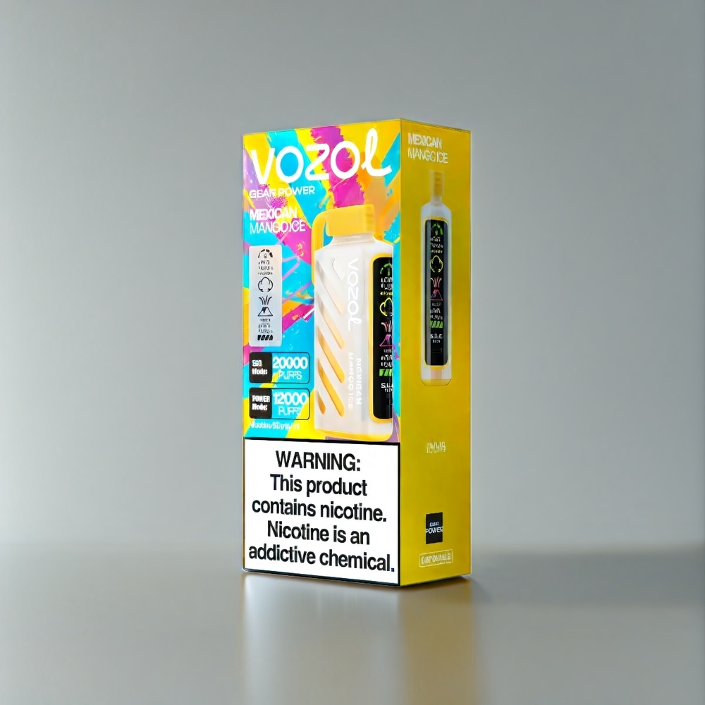 Vozol Gear Power Belgique Grossiste 20000 Puffs SiLC Tech Dual Mesh Mango Glace Mexicain