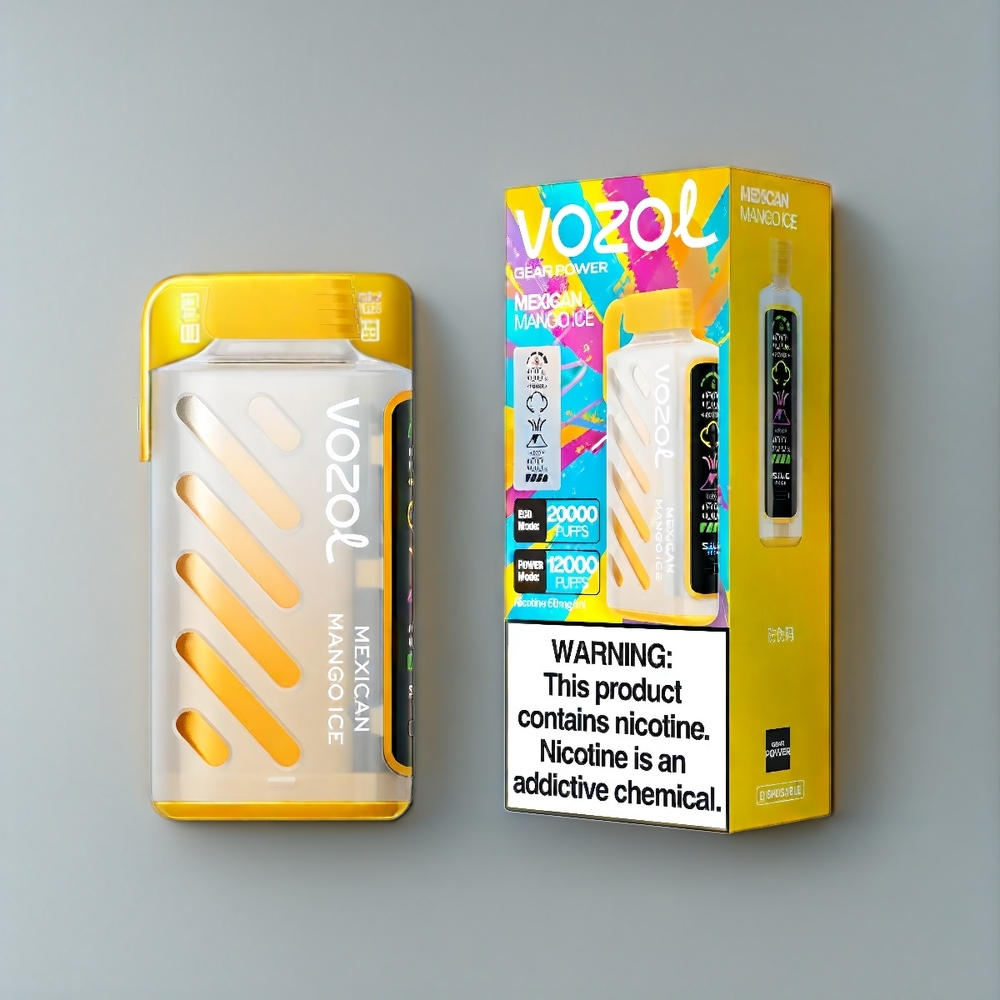 Vozol Gear Power Belgique Grossiste 20000 Puffs SiLC Tech Dual Mesh Mango Glace Mexicain