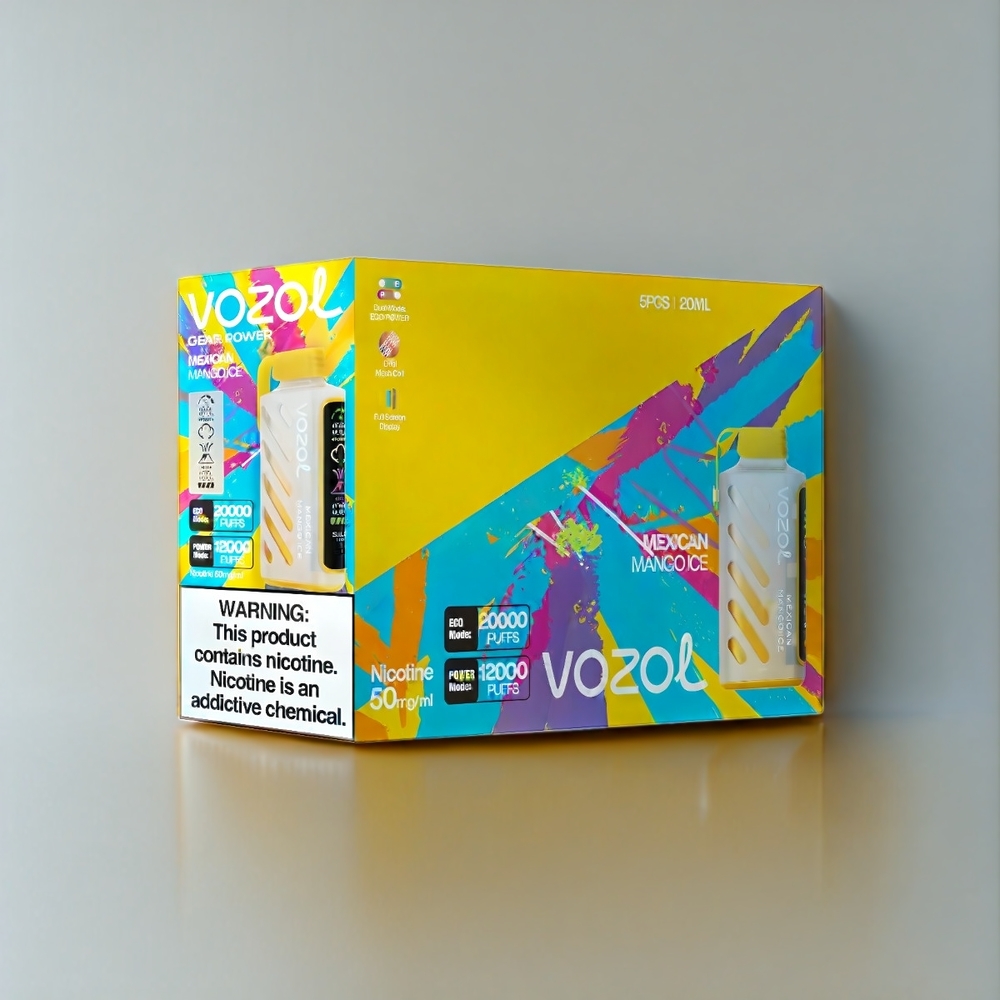 Vozol Gear Power Belgique Grossiste 20000 Puffs SiLC Tech Dual Mesh Mango Glace Mexicain