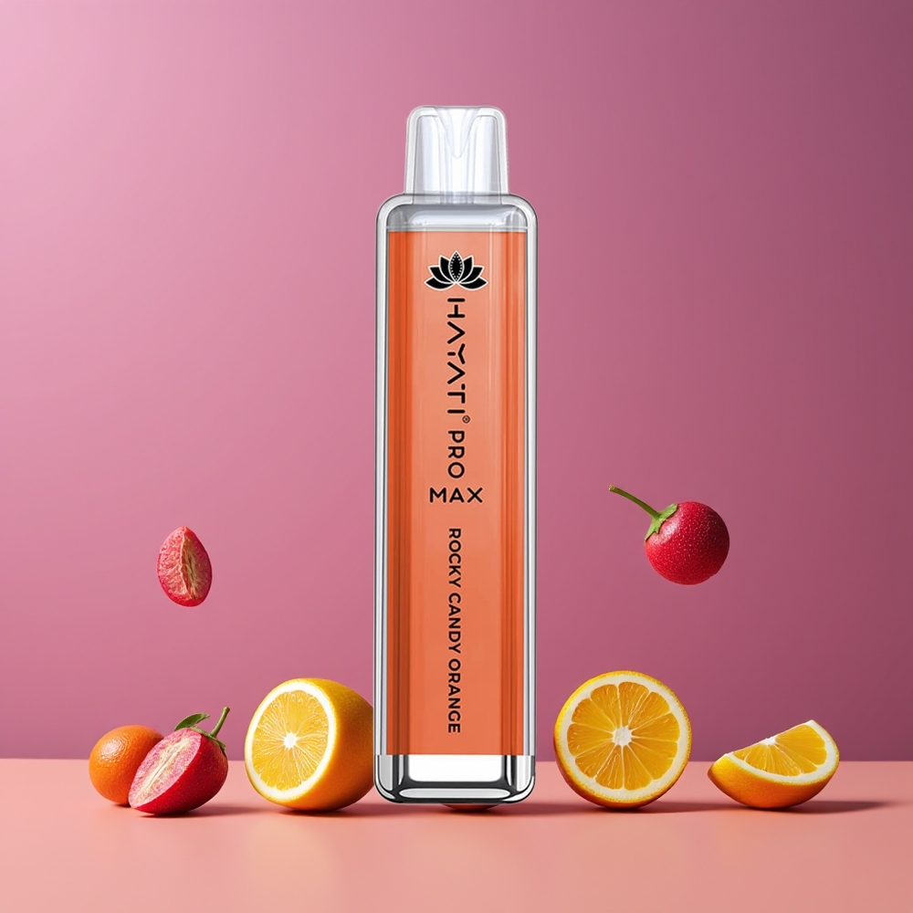 Orange Rocher Candy Hayati Pro Max 4000 Puffs 5 Belgique Grossiste LED Dual 11 Ohm