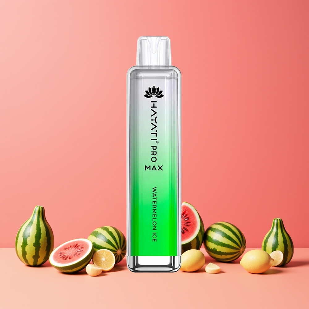 Pastèque Glacée Hayati Pro Max 4000 Puffs Rechargeable Belgique Grossiste Dual 11 Ohm Mesh Coil