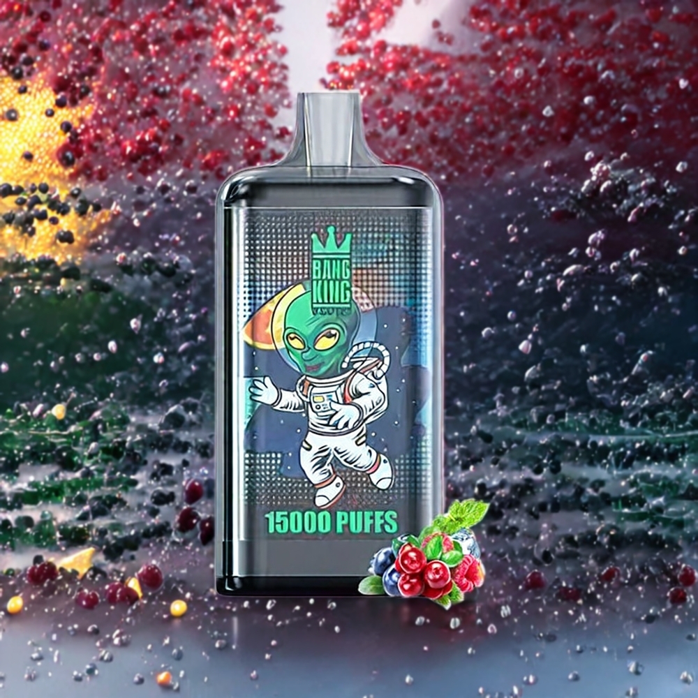 Triple Baies Glacées Bang King 15000 Puffs Belgique Grossiste 21ml Design Coloré