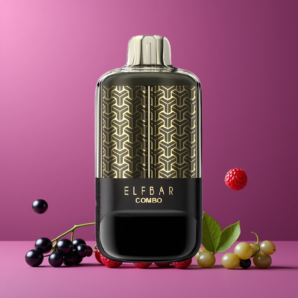 Cassis Framboise & Raisin ELF BAR COMBO 25000 Puffs Belgique Grossiste 22ml 700mAh